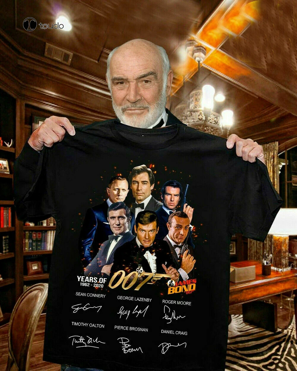 Рубашка с надписью Джеймс Бонд 007 Спасибо за воспоминания JB винтажная Мужская