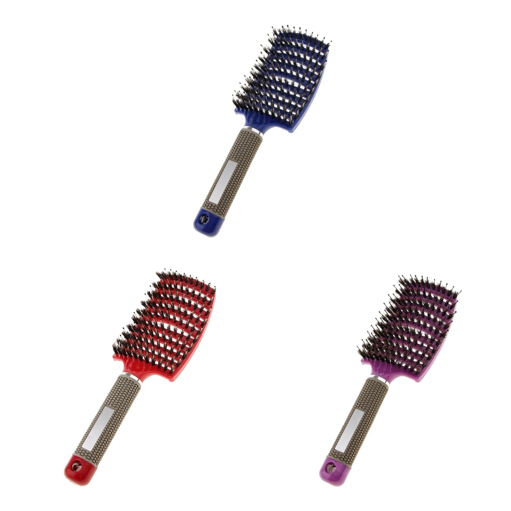 

Boar Bristle Vented Hair Brush Massage Comb Salon Hairdressing Hairbrush Hair Scalp Massage Comb Salon Hairdressing Styling Tool