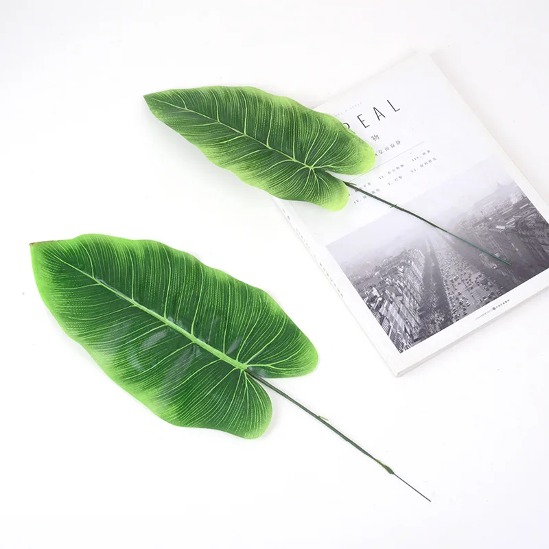 Искусственные листья одинарная Канна Шелковый экран растение настенные