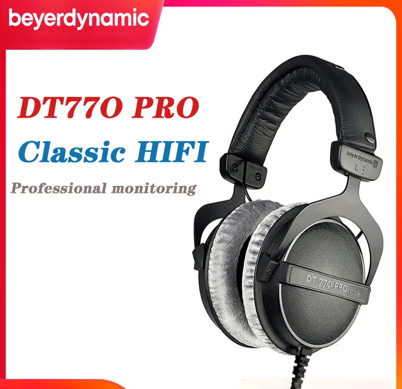 Оригинальные Hi Fi наушники Beyerdynamic DT770pro с креплением на голову для