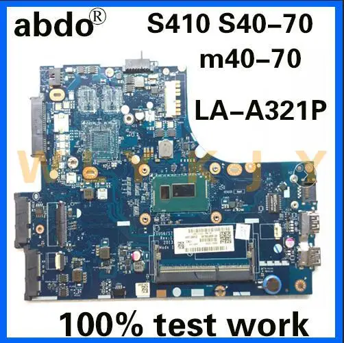 Abdo ZIUS6/S7 LA A321P для Lenovo S410 S40 70 M40 материнская плата ноутбука CPU 2957U DDR3 100%|Материнские