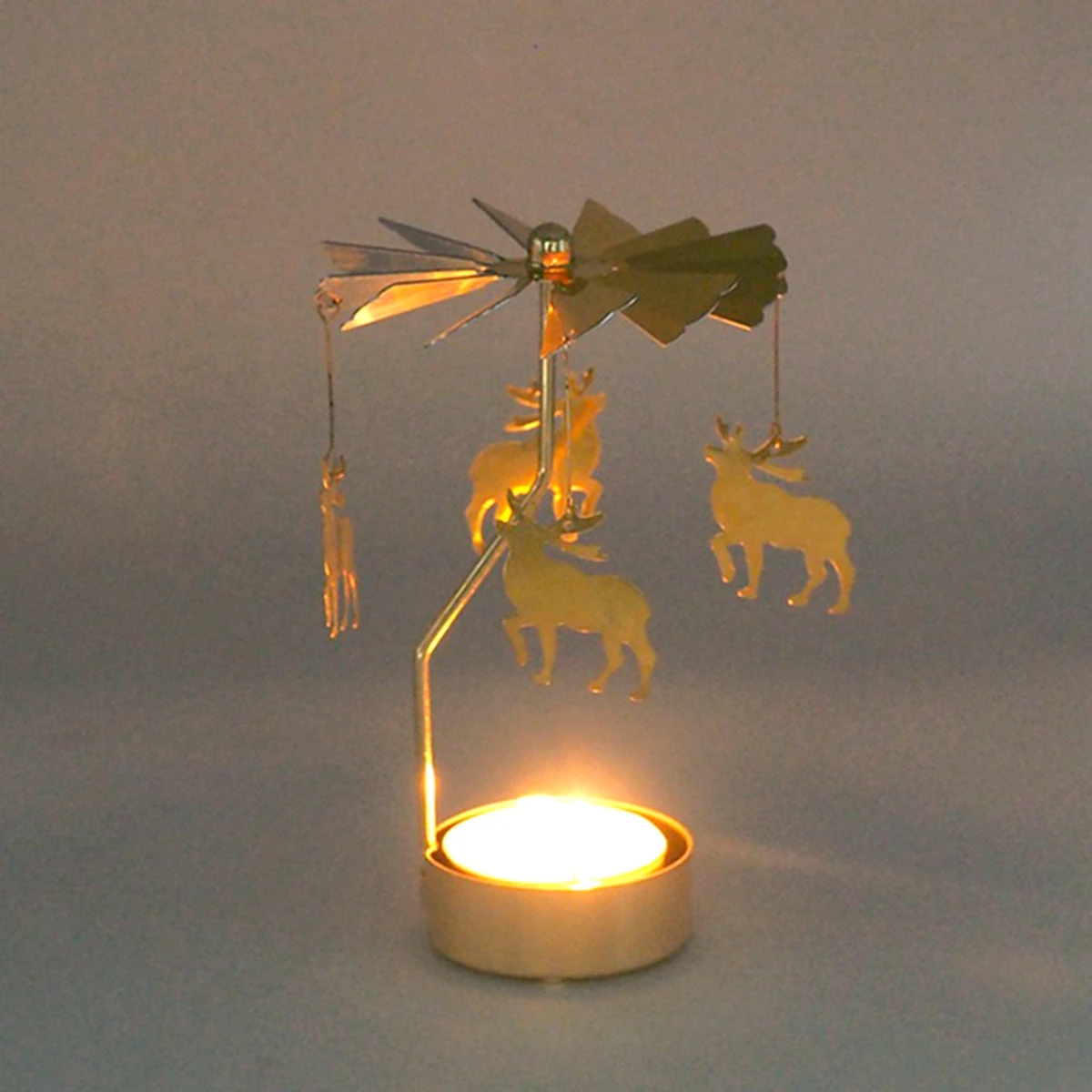 Рождественский вращающийся подсвечник Декор для дома Рождественское украшение