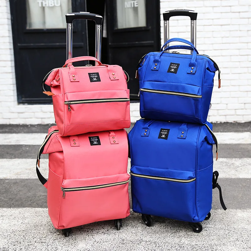 New 20 inch oxford Rolling Luggage set Spinner Women Brand Suitcase Wheels Men Business Carry On Travel Bags