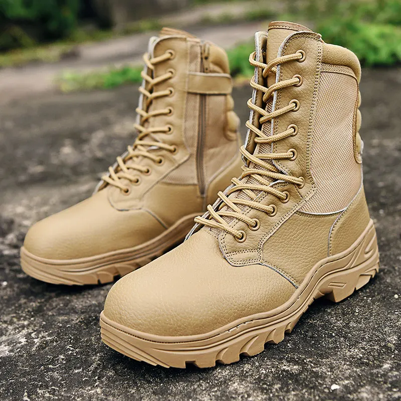 

manbrown handmade dress shoes fashion home for men's vintage leather sport boots Winter top hightop black military oxford