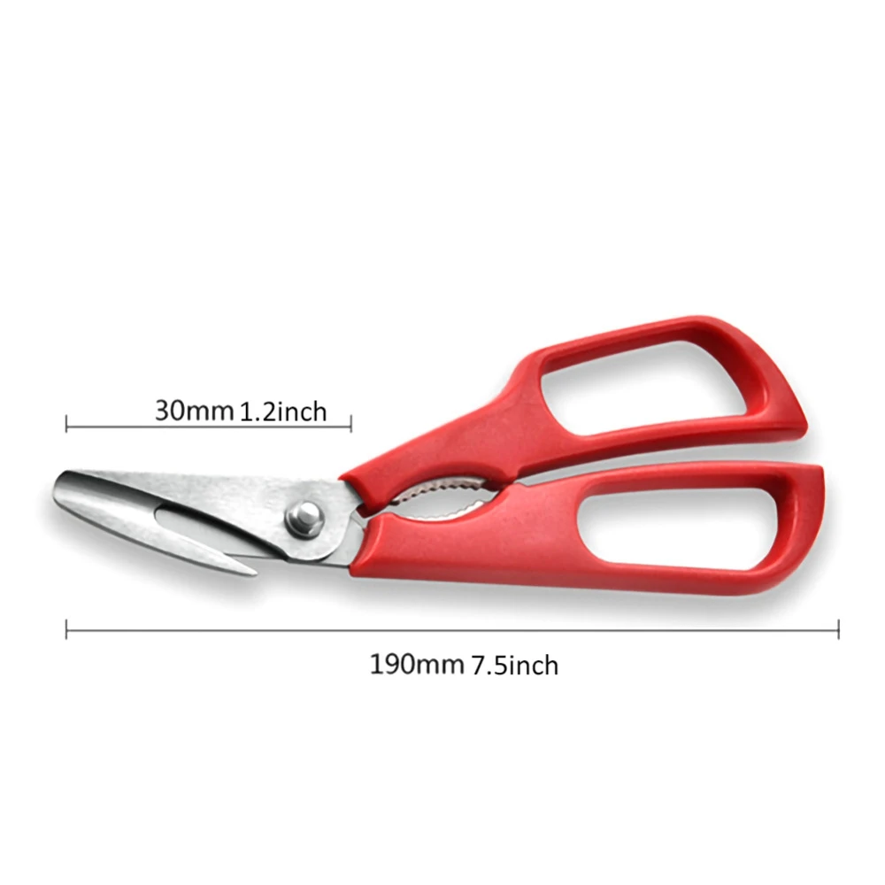 Stainless Steel Seafood Scissors Lobster Fish prawn peeler Shrimp Crab Shears Snip Shells Kitchen seafood Tools | Дом и сад