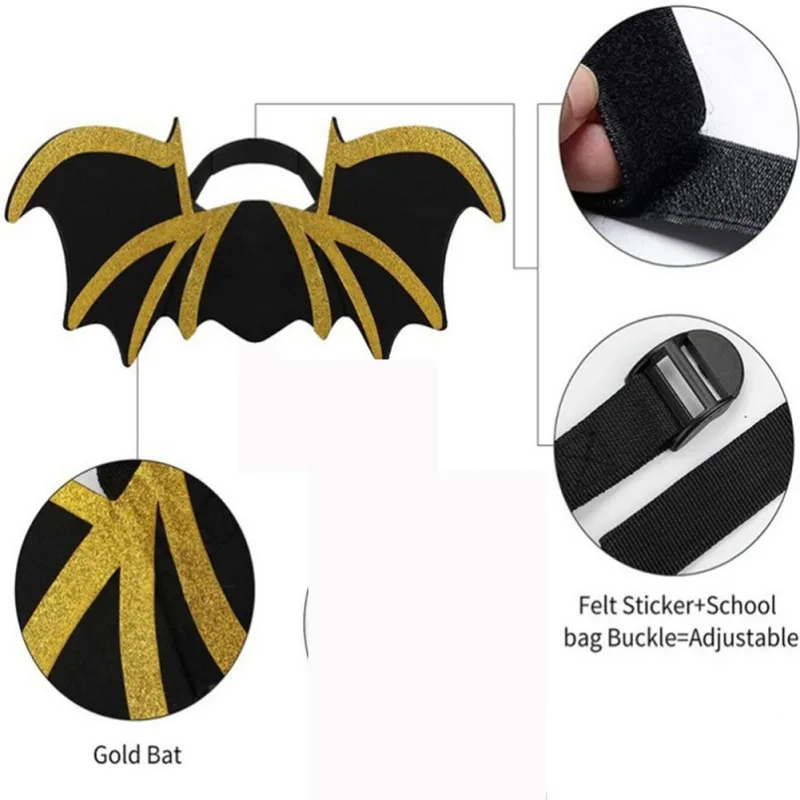 Чёрные крылья летучая мышь для хэллоуивечерние вечеринки питомца Косплей Костюм