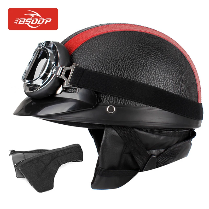 Motorcycle helmet + goggles scooter bicycle travel retro For Yamaha FZ6 FAZER FZ6R FZ8 MT-07 MT-09/SR/FZ9 FZ1 XJ6 | Автомобили и