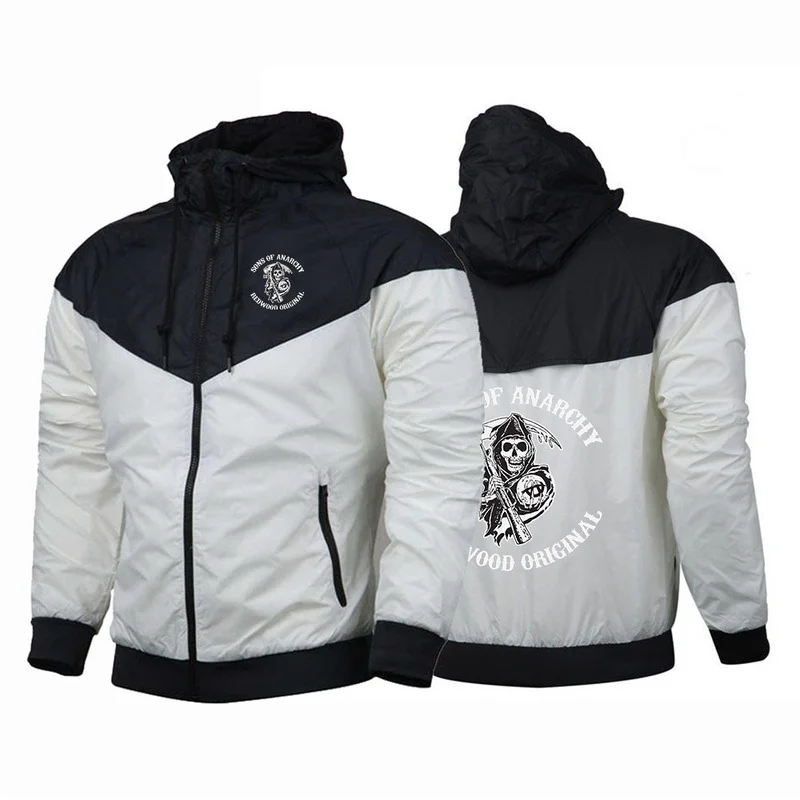 Ветровка мужская летняя на молнии с принтом унисекс|Мужские толстовки и