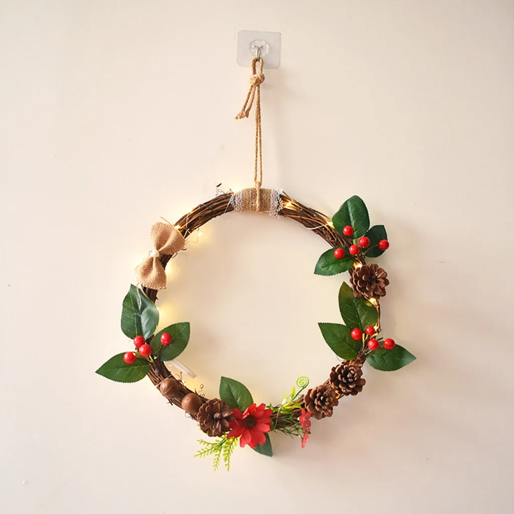 Декоративные венки светящиеся окна цветок в комнате подвесное украшение ручной