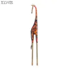 Украшение Tooarts с жирафом, железный художественный декор, ручная работа, украшение для дома и улицы, идеальный подарок для любителей жирафа и животных