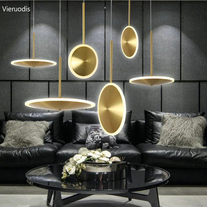 Подвесной светильник в скандинавском стиле с летающей тарелкой светодиодный для