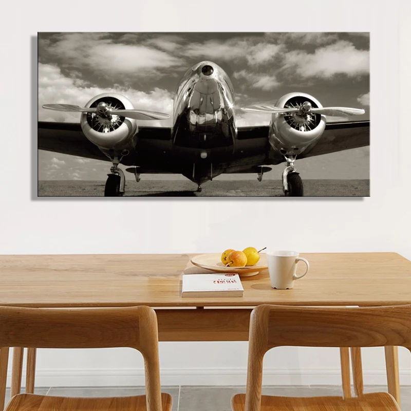 

Vintage Airplane Classic Canvas Painting Posters and Prints on Canvas Wall Art Pictures Home Decoration for Living Room Cuadros