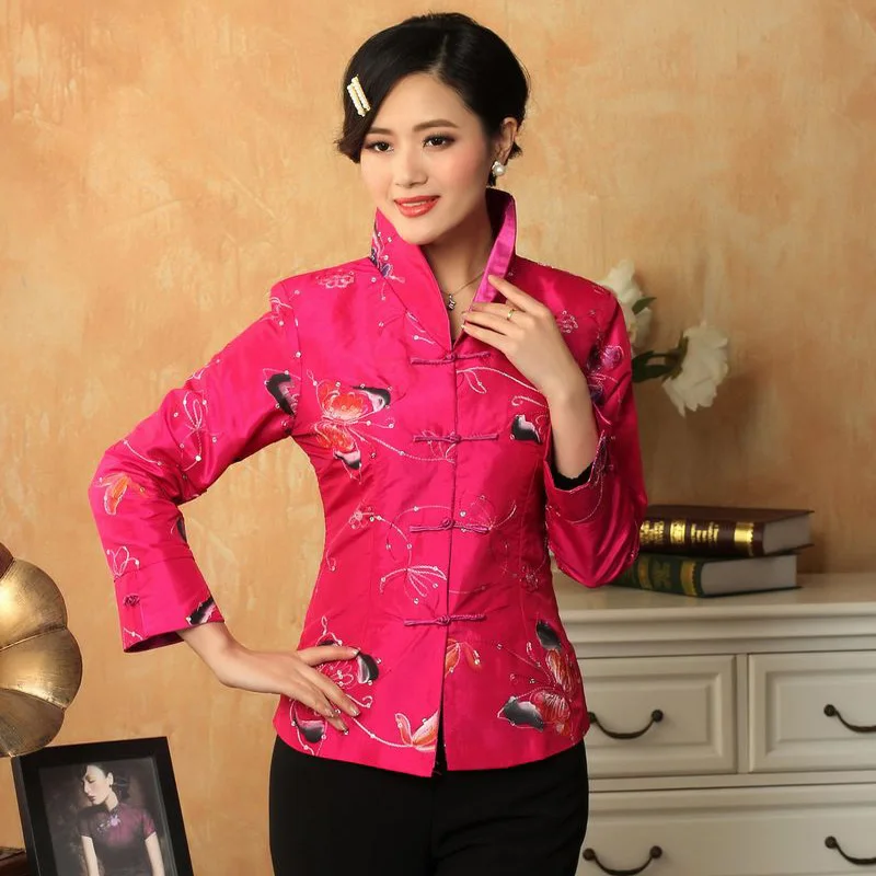 Женская верхняя одежда размера плюс традиционная куртка с ручной росписью