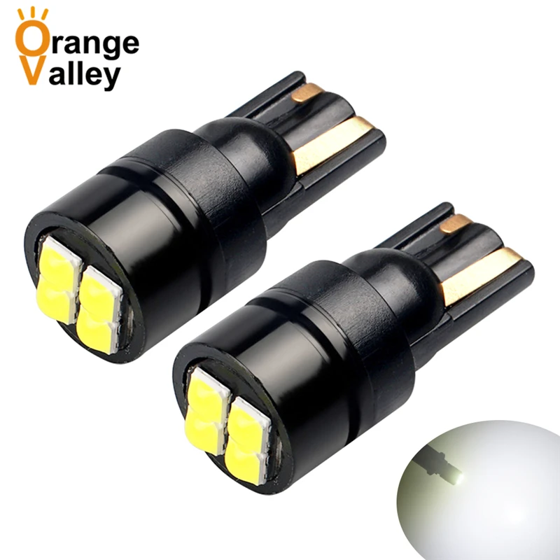 

100PCS W5W LED Bright T10 LED Bulb 5 SMD 3030 Car Interior Light 1.6W 168 194 12V COB 6000K Side Clearance Lights