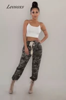 women fashion streetwear casual camouflage jogger pants slim stretch trouser army green leggings pants loose trousers traf