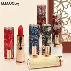 Бархатная губная помада ELECOOL, искусственная красота, винтажная водостойкая стойкая губная помада, шелковая Очаровательная косметика
