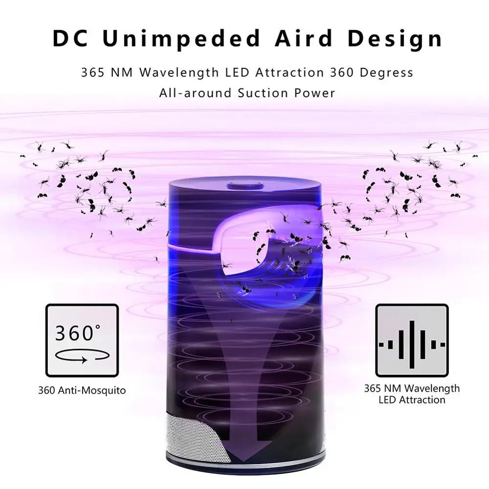 НОВАЯ безопасная фоткаталитическая лампа-убийца комаров Светодиодная лампа