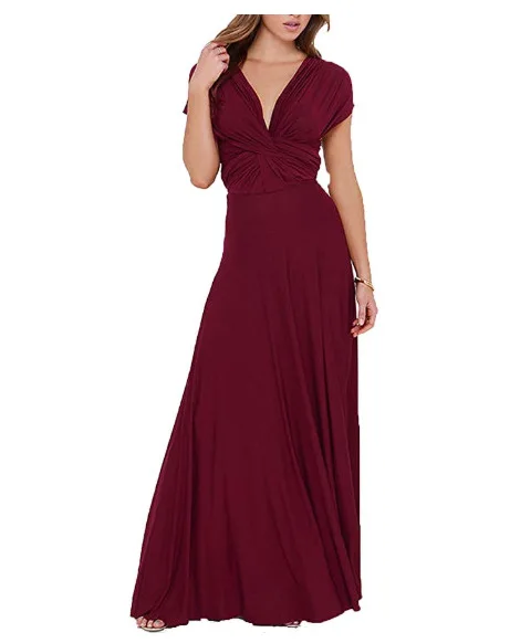 

New Multi Wear Sexy and Amazing Multi Rope Bandage Red Dress Long Dress