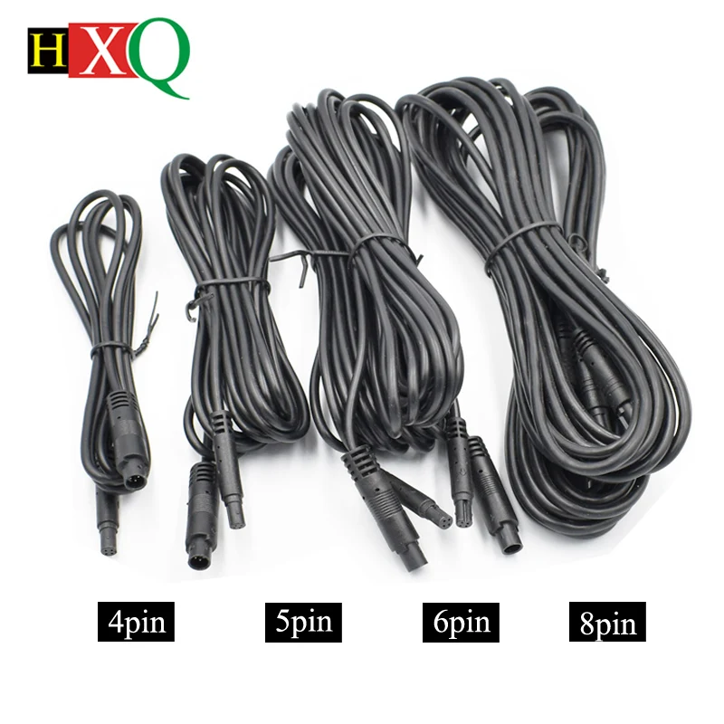 

4Pin 5Pin 6Pin Car DVR Camera Extension Cable HD Monitor Vehicle Rear View/Back Up Camera Wire Male to Female Connector Cord