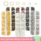 Разрезные кольца с металлическим покрытием, 4567810 мм, для изготовления украшений, 6 цветов, 1050 шт., 0,7 мм