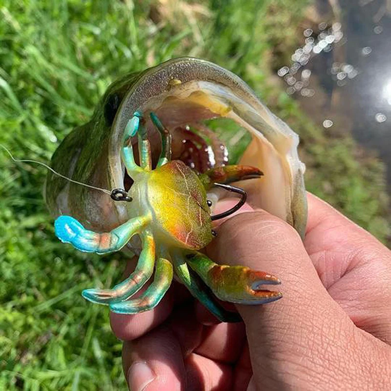 1 шт. имитация одного крючка форма краба Приманка Мягкая бионическая поддельная