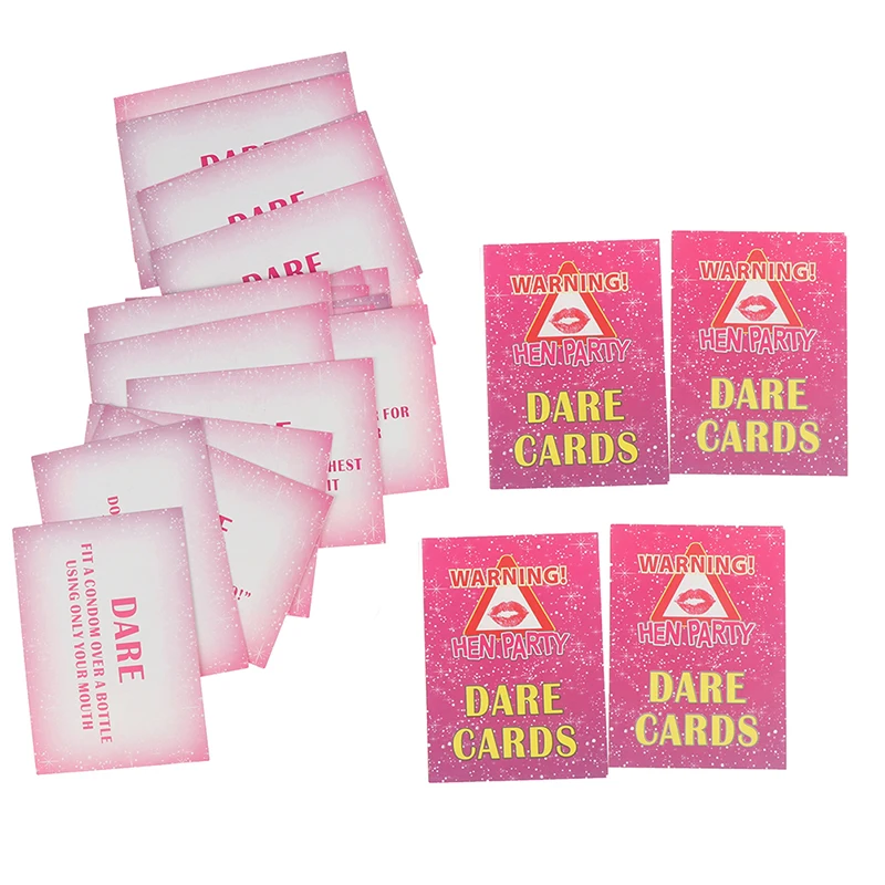 

24 pcs/Set Hen Party Night Dare Card Dare To Do Cards Bachelorette Party Girls Night Out Party Prop Game Decorations Accessories