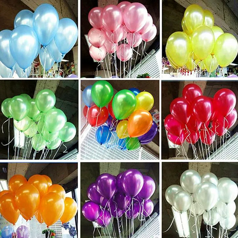 

10Pcs birthday balloons 10inch 1.5g Latex Helium balloon Thickening Pearl party balloon Party Ball kid child toy wedding ballons