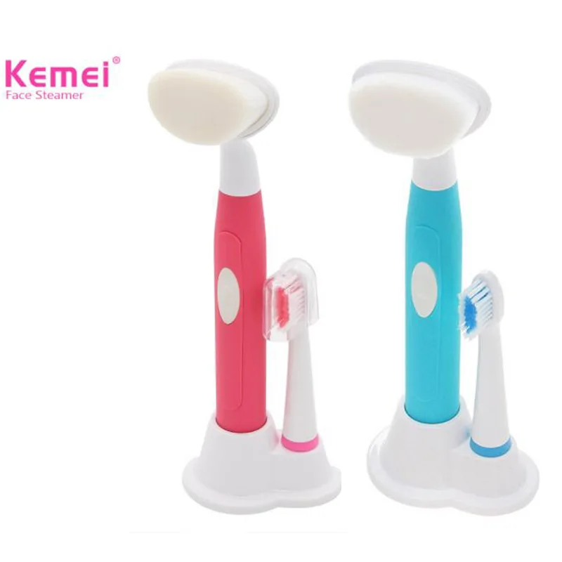 

KEMEI KM-3106 2 In 1 Electric Toothbrush Facial Cleanser Face Tooth Nursing Cleaner Electric Toothbrush Face Skin Brush Massager