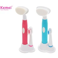 kemei km 3106 2 in 1 electric toothbrush facial cleanser face tooth nursing cleaner electric toothbrush face skin brush massager