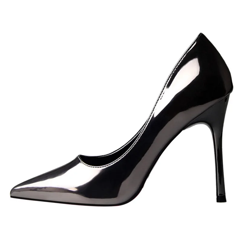 Женские брендовые туфли лодочки D & Henlu из лакированной кожи на тонком высоком