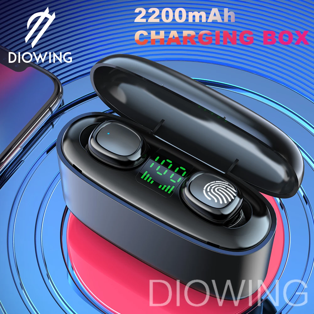 Беспроводные наушники вкладыши с Bluetooth 5 0 TWS гарнитура Спортивная на мобильный