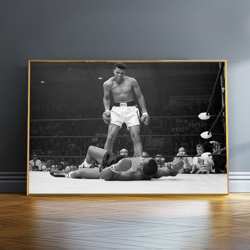 

Mohammed Canvas Painting Ali VS Sony Liston Sports Poster and Prints Wall Art Decorative for Boy Room Sports Star Picture