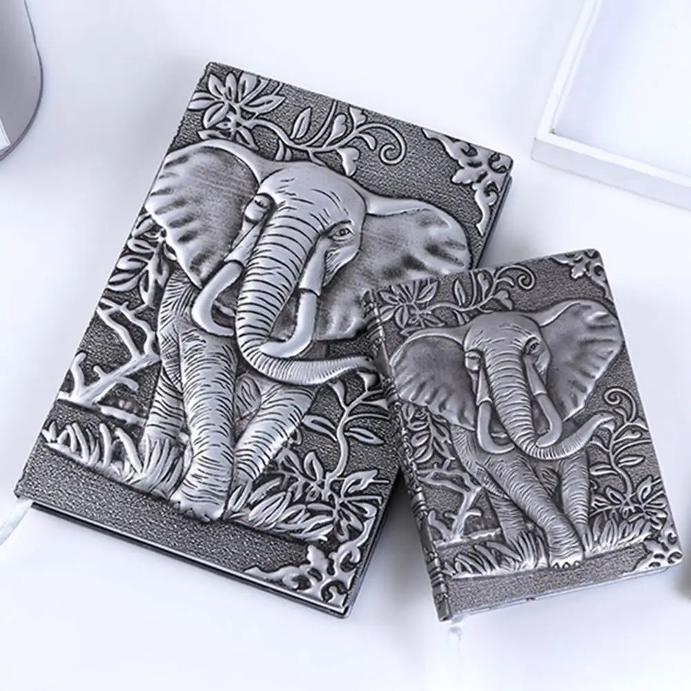 

3D Elephant Embossed Notebook Journal Notepad Travel Diary Planner Business School Office Supplies M17F