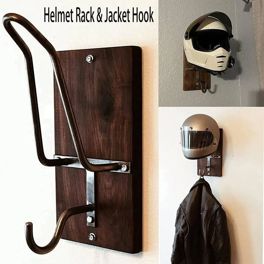 

Motorcycle Helmet Hanger Wall Mount Jacket Holder Hook For Keys Easy To Install And Durable