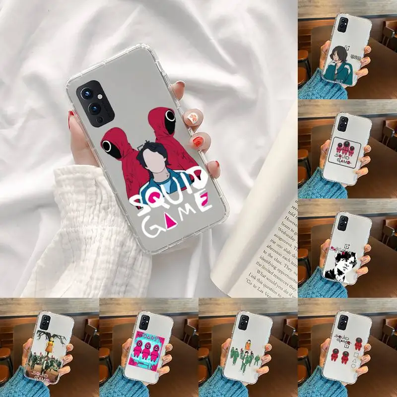 

Squid Game 456 Round Six Phone Case Transparent For OnePlus 9 8 7 7t 8t Oppo find X3 X2 reno5 Vivo X60 X50 Pro MeiZu 17 16XS