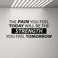 the pain you feel today will be the strength wall decal sign gym quote workout poster fitness office vinyl sticker decor c155