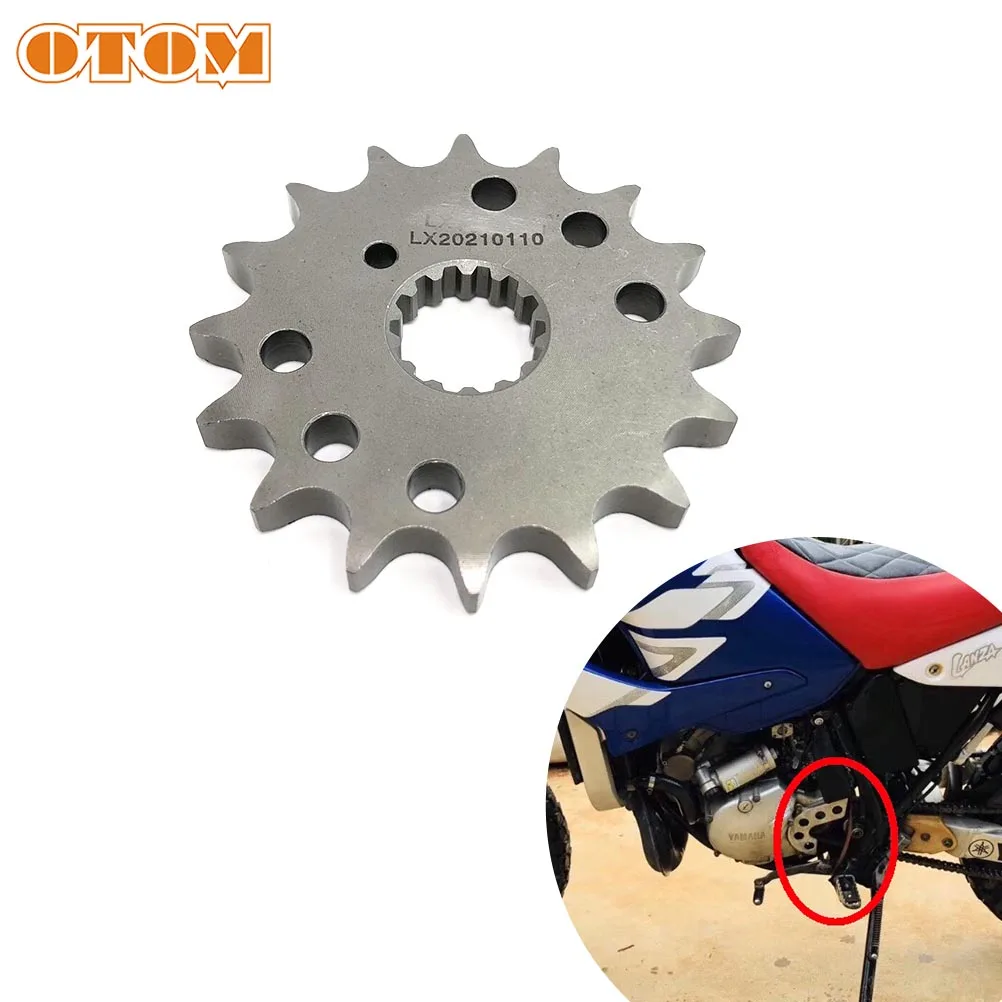 OTOM 16T Motorcycle Small Sprocket Transmission Gear Fit 428 Chain Dirt Pit Bike Parts Dart Club Wheel For YAMAHA DT230 MT250