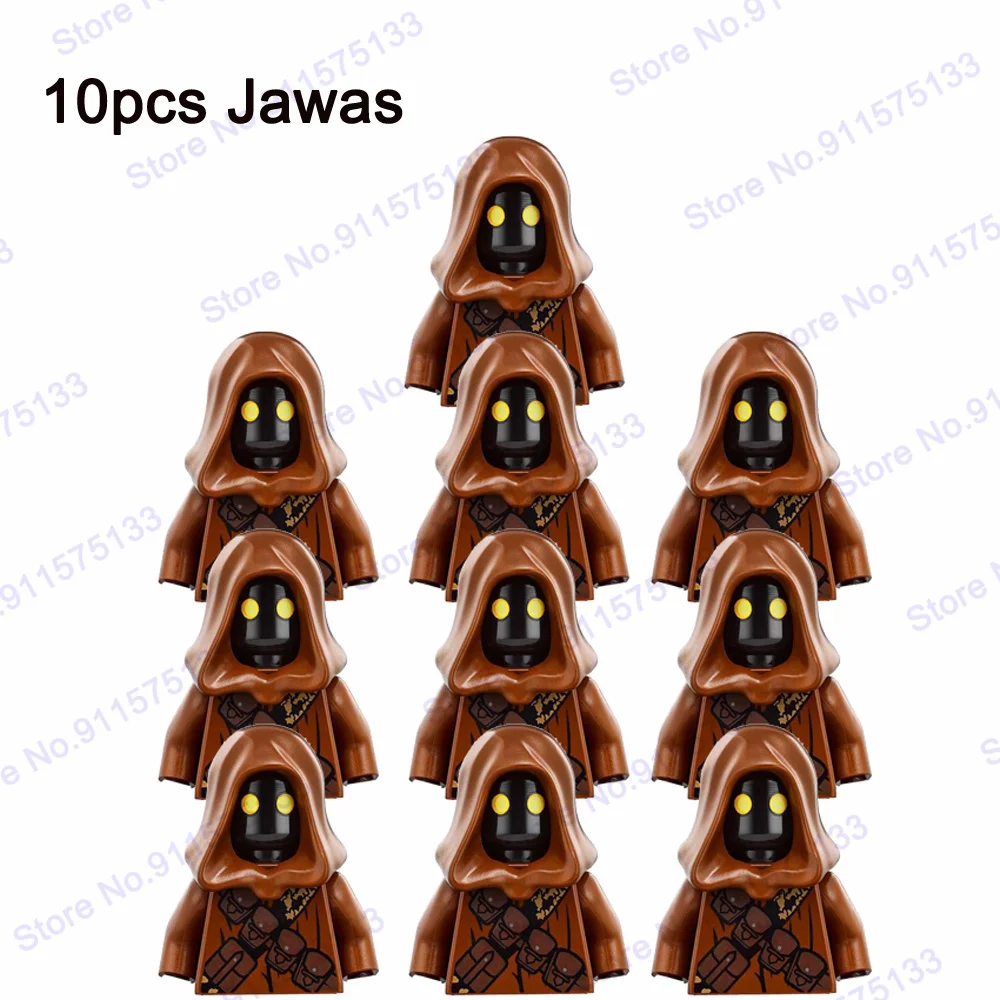 

10pcs Offworld Jawas Refurbish Junk Assemble Building Blocks Bricks Mini Star Action Figure Wars Toys Children Gift