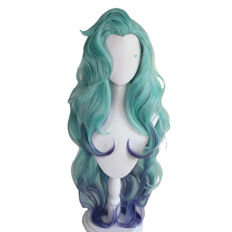 

Seraphine Cosplay Wig Lol Kda Cosplay Loose Wave Green Gradient Cheongsam Style Wigs Heat Resistant Synthetic Hair Game Cos