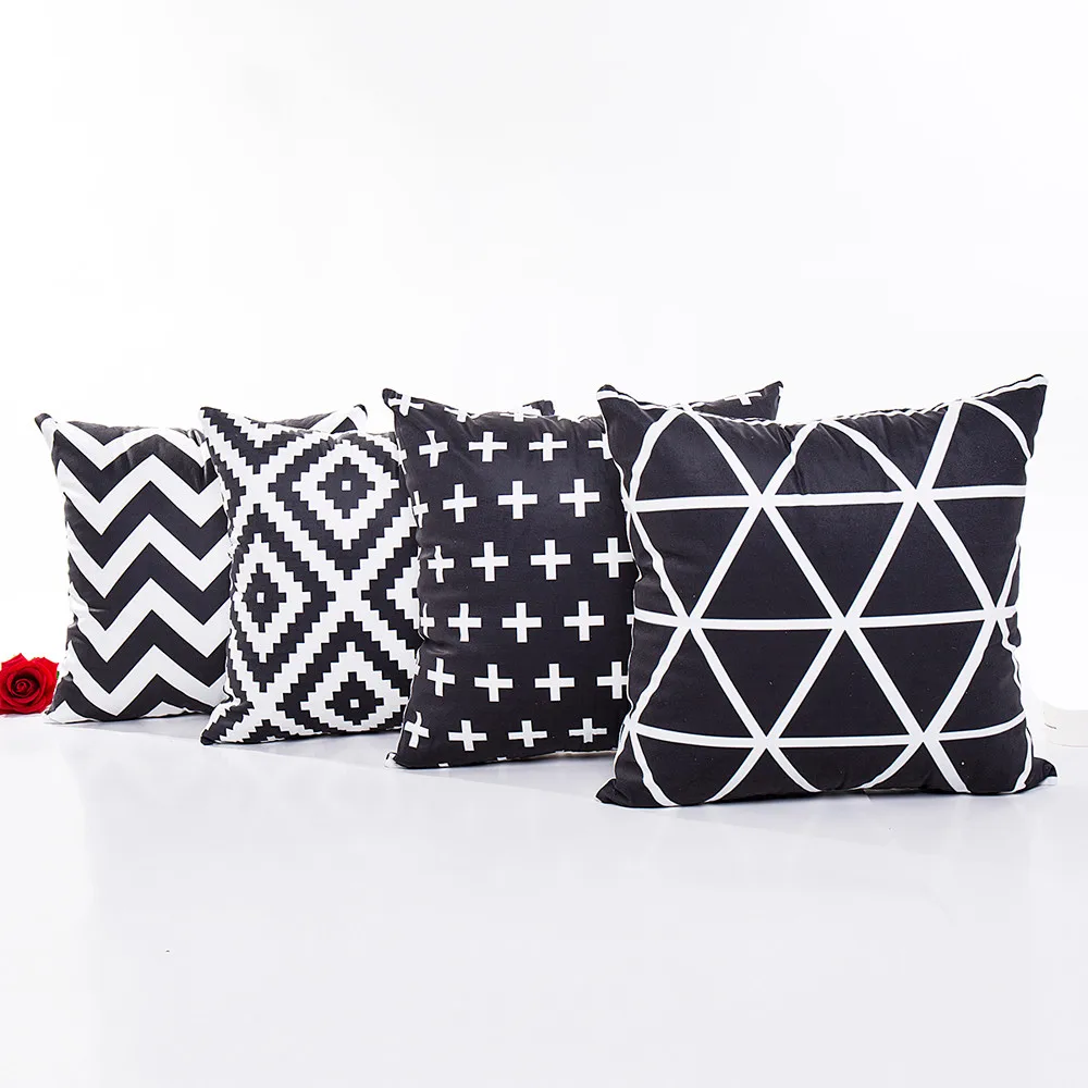 

Geometric Decorative Pillowcases Polyester Throw Pillow Case Striped Geometric Pillowcase kussensloop 30+