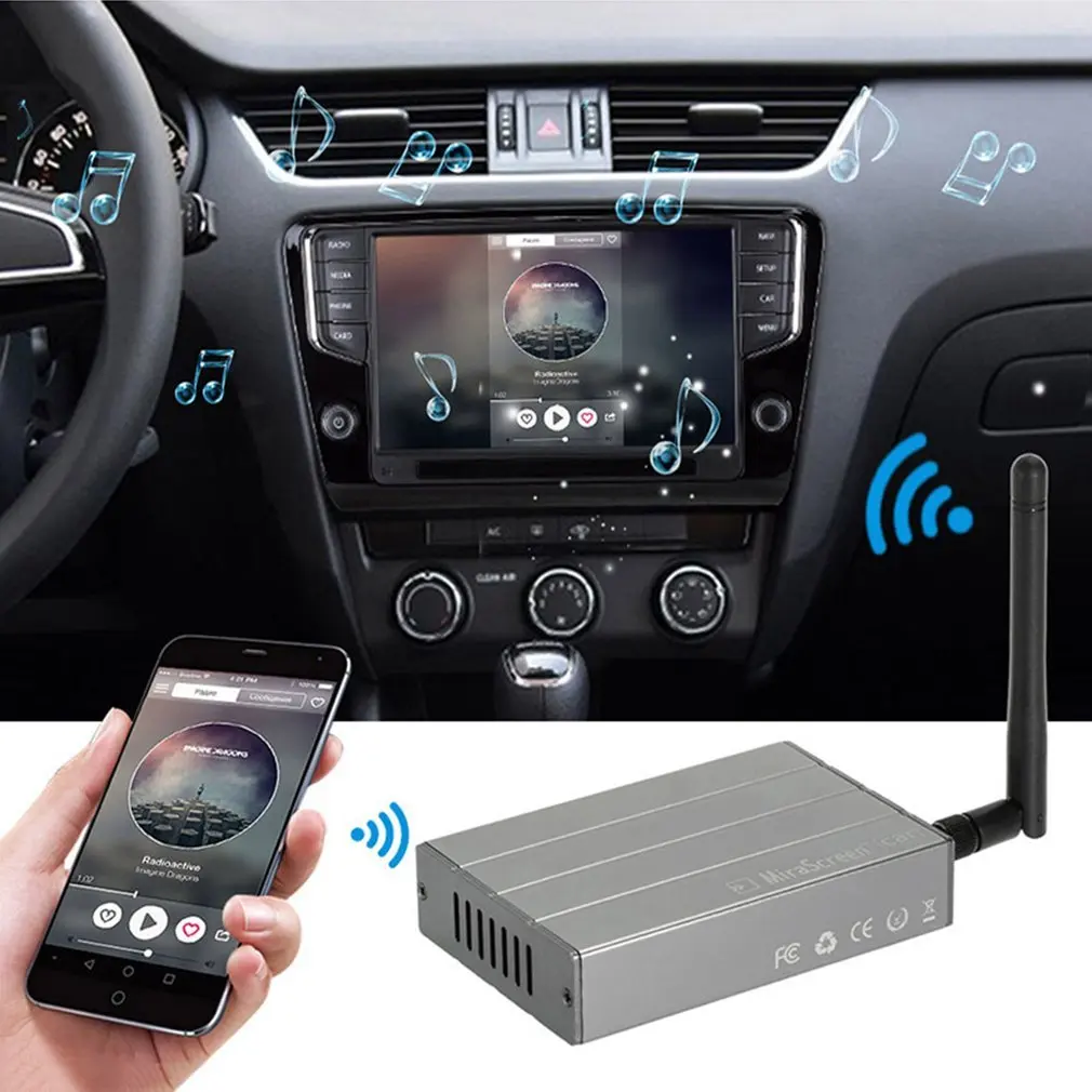 Автомобильный мультимедийный дисплей в корпусе из алюминиевого сплава Dongle 1080P WIFI
