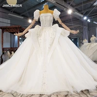 htl2188 luxurious white wedding dress tube top palace style beautiful elegant shiny beaded pearl formal gown %d1%81%d0%b2%d0%b0%d0%b4%d0%b5%d0%b1%d0%bd%d0%be%d0%b5 %d0%bf%d0%bb%d0%b0%d1%82%d1%8c%d0%b5