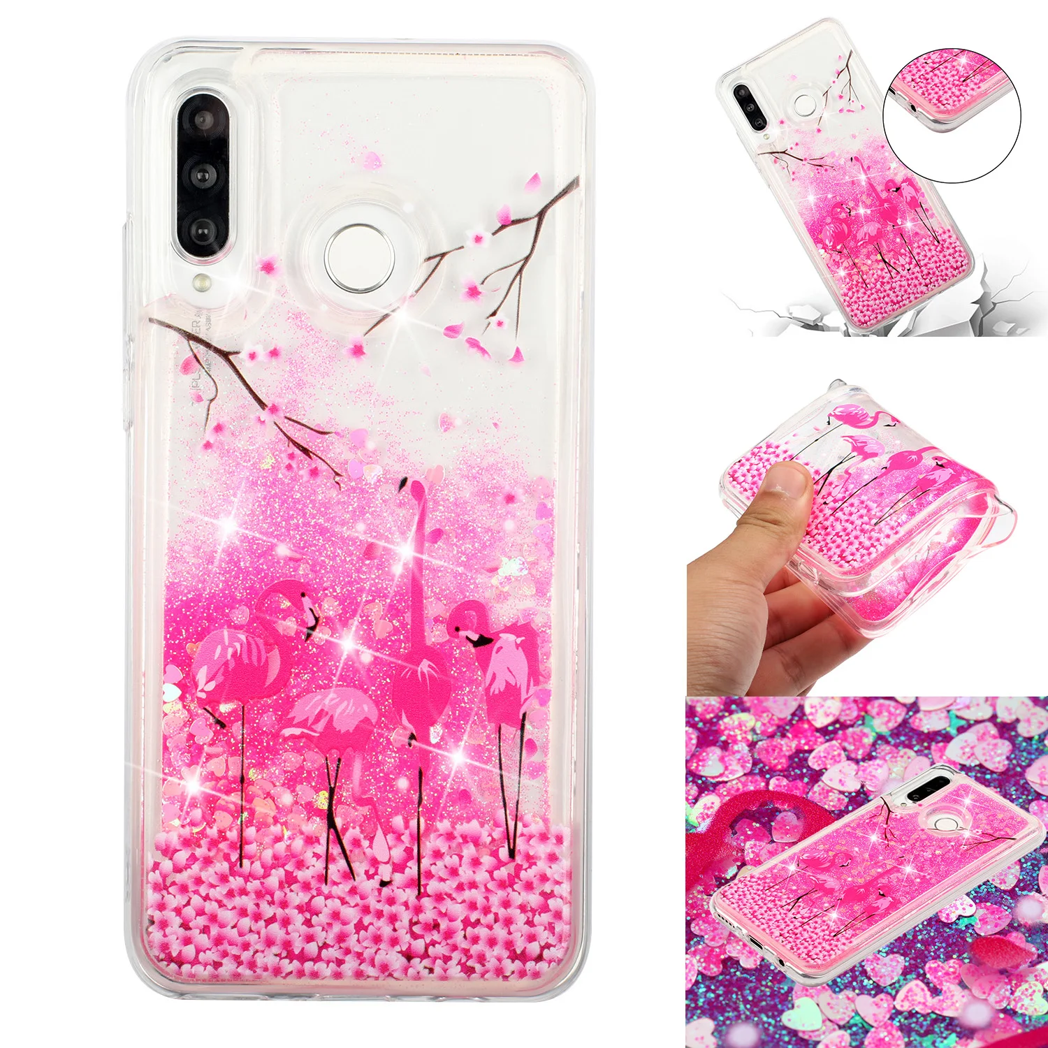 Чехол с зыбучим песком и единорогом для Huawei P30 lite pro чехол телефона honor 10 8C 8X Y7 2019