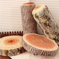 creative plush pillow simulation tree stump cutting board annual ring cushion novelty home tree cushion cushion