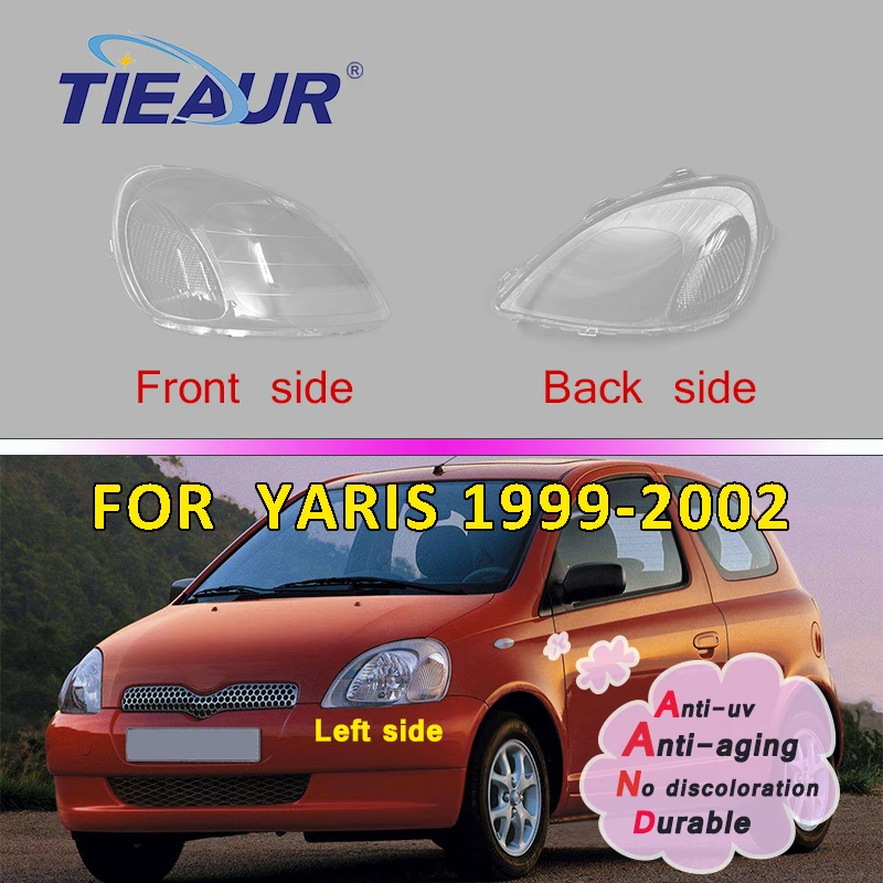 

Налобный фонарь, прозрачная крышка объектива для Toyota Yaris 1999-2002, прозрачная крышка объектива, передний абажур, Замена объектива «сделай сам»