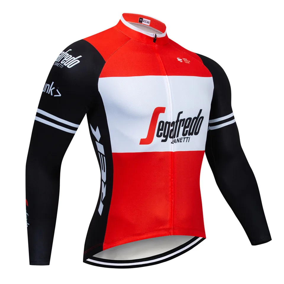 Cycling jersey Весна Осень Коллекция черный Велоспорт Джерси с длинным рукавом для мужчин открытый гоночный треккинг велосипед Джерси ropa ciclismo набор - Color: Cycling jersey