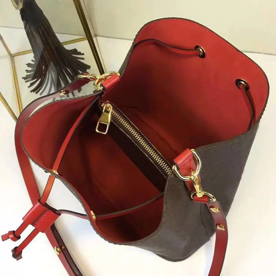 

Fashion Brand Handbag High Quality NeoNoe Bucket Bag For Women 2021 Luxury Designer Monogram Genuine Leather Shoulder Bucket Bag