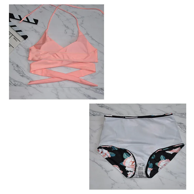 Two-Pieces Women Push-Up Padded Bra Bandage Bikini Set Ladies Swimsuit Swimwear Bathing Suit 2021 Summer Beachwear Biquini