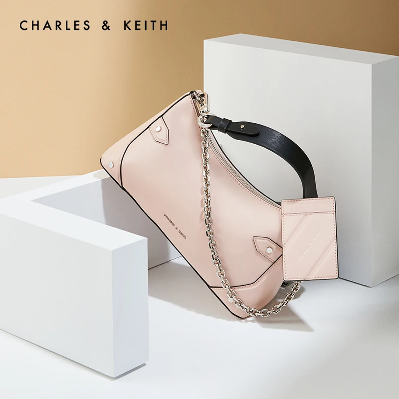

CHARLES＆KEITH Новинка на Осень 2020 CK2-80270619Женская сумка на плечо простая сумка Сумка с Цепочкой