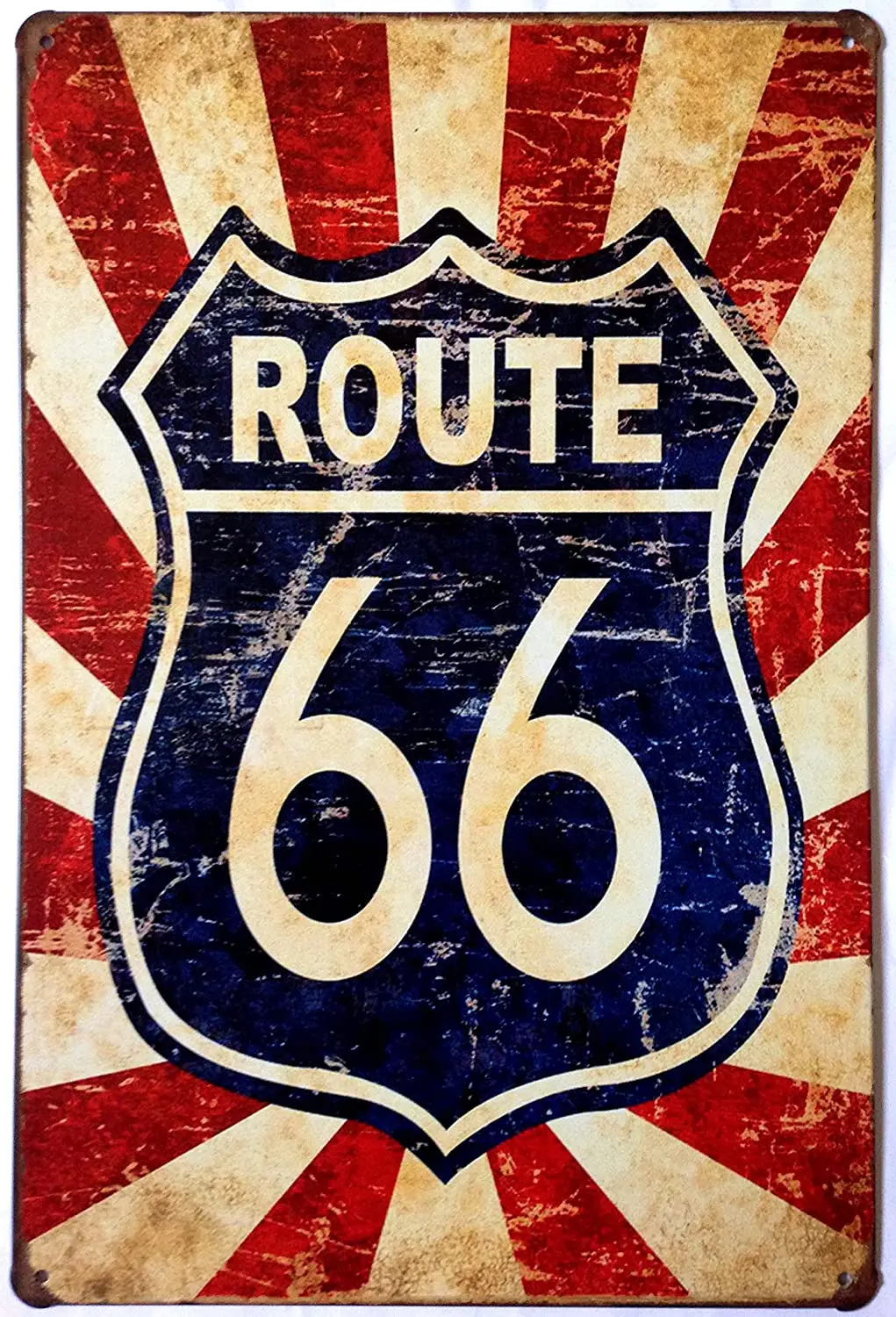 

ERLOOD Route 66 Us Road Retro Decor Metal Wall Plaque Vintage Tin Signs 12 X 8